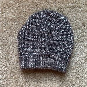 Brown and White Beanie